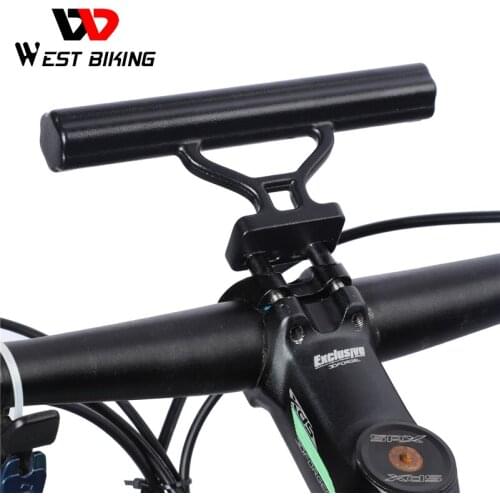 WEST BIKING Bike Handlebar Extender Flashlight Holder Handle Bar Bicycle Accessories Extender Mount Bracket Cycling Extender