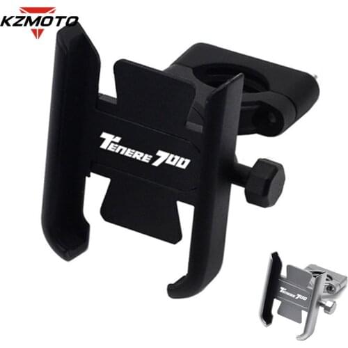Motorcycle CNC Aluminum Handlebar Mobile Phone Holder GPS Stand Bracket Accessories For Yamaha Tenere 700 TENERE 700 With LOGO