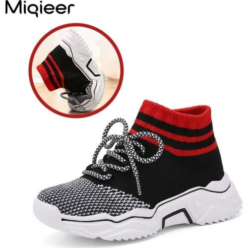 Childrens Shoes Boys Sports Mesh Sneakers Kids Breathable Knit Running Shoes 2021 Spring Autumn Girls Casual School Sneakers