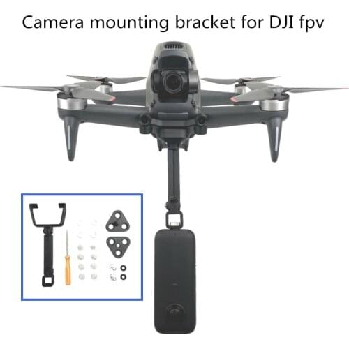 For DJI FPV Camera Top Bracket Gopro Sports Action Adapter Mount Clamp Holder Fix Expansion Kit Flashlight Accessories