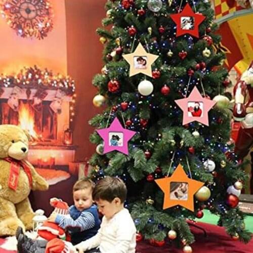 T8DE Star Shape Photo Frame Mold Epoxy Glue Silicone Mold Table Soft Ceramic Plaster Ornament Pendant Home Decoration