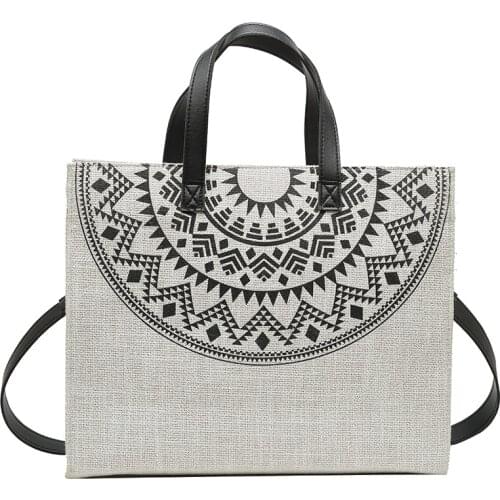 Printing Canvas Women Bag Large Capacity Underarm Shopping Bag Fashion Textbook Bag Quality Female Casual Shoulder Travel Bag