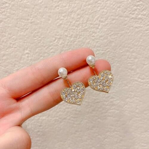 Korean Earrings Fashion Jewelry Love Simulation Pearl Statement Earrings Oorbellen Stud Earrings For Women Wholesale