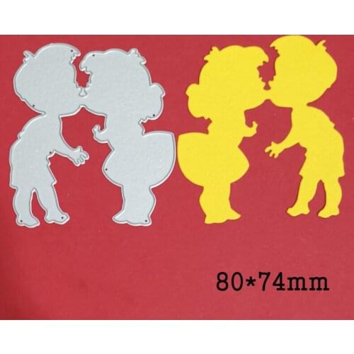 Metal cutting dies 2021 new craft cut die stencils girl kiss boy Scrapbooking album paper knife blade punch dies template