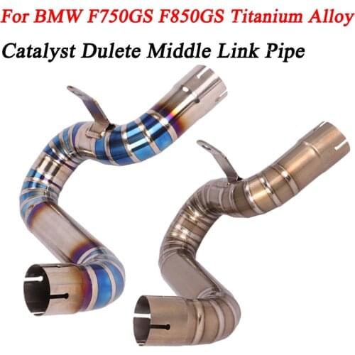 For BMW F750GS F850GS F750 F850 2019 -2020 Years Motorcycle Exhaust Modified Titanium Alloy Middle Link Pipe Catalyst Delete