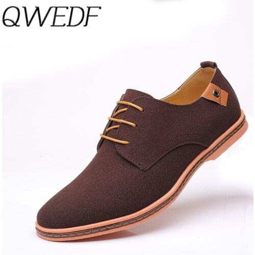 2019 Summer Mens Casual Shoes Matte Leather Non-slip Wear-resistant Shoes Suede Comfortable Soft Large Size Mens Shoes W1-57