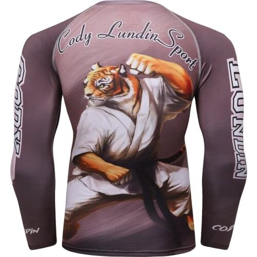 Cody Lundin Men Long Sleeve Jogging Rash Guard Shirts Winter Interior Surf Top UPF 50+ Running Shirts Sport wear