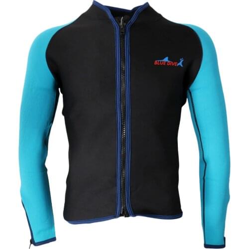 2mm Men Neoprene Scuba Diving Jacket Wetsuit UV Protect Swimsuit Swim Surf Top Scuba Diving Jacket Surfing Wetsuit