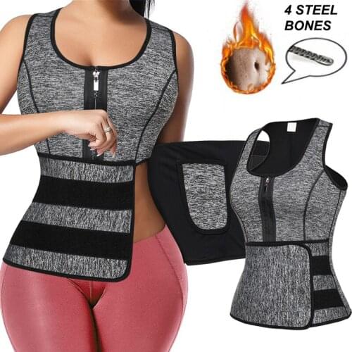 Neoprene Sauna Waist Trainer Vest Shaper Summer Workout Shaperwear Slimming Adjustable Sweat Belt Fajas Body Shaper