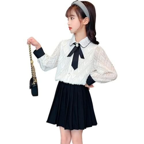 Girls Clothes Blouse + Skirt Teenage Girls Clothing Casual Kids Girl Clothes Set Spring Autumn Childrens Tracksuits