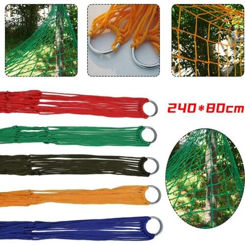 Nylon Hammock Portable Garden Mesh Net Sleeping Bed Hamaca for Outdoor Travel Camping Hamak Blue Green Red Outdoor Hammocks