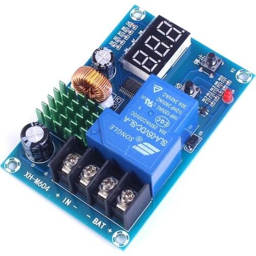 DC 6V-60V Programmable Digital Battery Charge Controller Protection Switch for Lead Acid Lithium Solar Panel Battery-ABUX