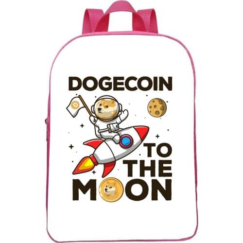 Dogecoin Backpack Kindergarten Small Bookbag Boy Girl Bag Daily Snacks Rucksack Children Bags Cartoon Printing Mochila