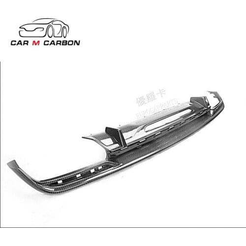 S CLASS bumper lip exhaust pipes CF 2014y~2017y car rear diffuser with exhaust tips for S-class W222 S63/S65 KF STYLE