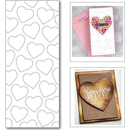 Heart Background Frame Crafts Die Cuts Love Decoration for Scrapbooking Paper Card Making Craft Cutting Dies Template 2021 New