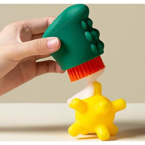 Pet Dog Shampoo Massager Brush Cat Massage Comb Grooming Scrubber Shower Brush for Bathing Hair Soft Clean Silicone Brushes