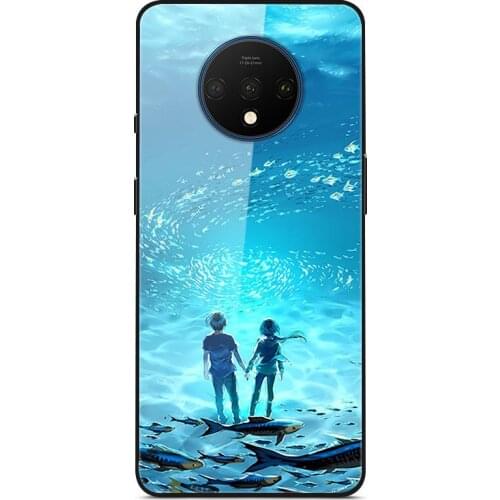 Glass Case For Oneplus 7T Phone Case Phone Cover Phone Shell Back Bumper Series 3