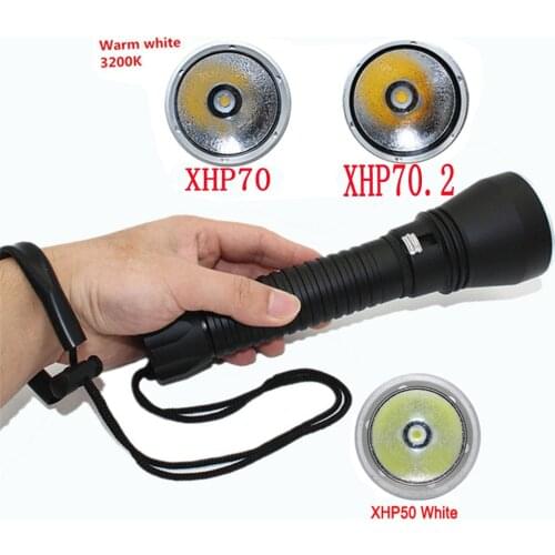 XHP70.2 LED Scuba Diving Flashlight 4800LM Utral Bright Underwater Torch XHP50 2600LM Waterproof Diving flashlight Lamp lanterna