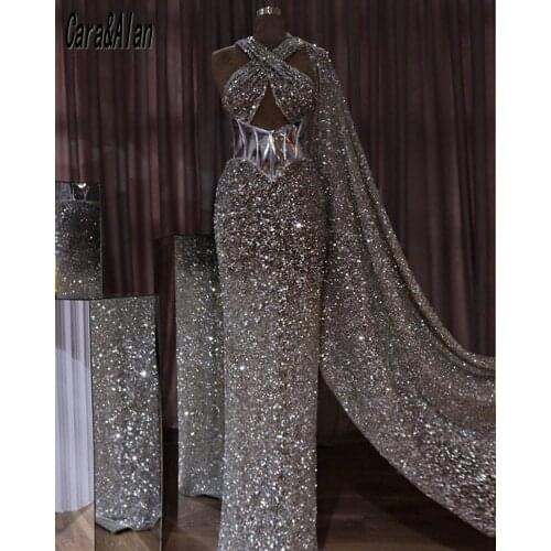 Vestidos Formales Mermiad Evening Dresses Long Shinny Sequin 2021 Prom Dress Dubai Party Gowns abiti da cerimonia