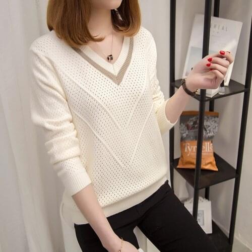 2021 Winter Women Korean Version Preppy Style Knitted Basic Sweater Pullover Long Sleeve Beige Casual Jumpers Tops Outerwear