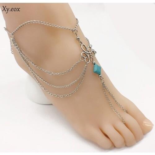 1Pc Fashion Women Anklet Ankle Bracelet Tassel Beach Foot Chain Toe Ring Jewelry