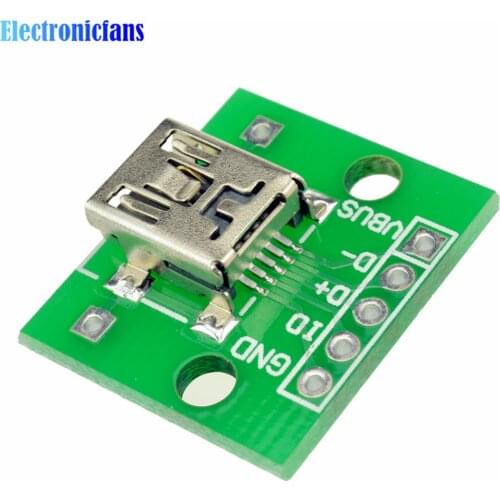 10pcs Mini USB to DIP Adapter Converter for 2.54mm PCB Board DIY Power Supply NEW