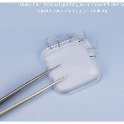 10Pcs Eyelash Spacer Strong Adsorption Ultra-thin Silicone Hygienic Eyelash Pad Square Silicone Lash Pads Graft False Eyelashes