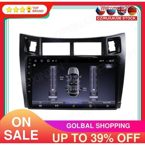 128G Android 10.0 DSP For Toyota Yaris 2008-2011 Car Multimedia Player GPS Navigation Headunit Radio Audio Stereo Tape Recorder