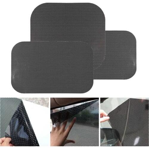 2pcs Car Sunshades Anti-UV Mesh Sun Visor Thermal Insulation Anti-privacy Car Side Window Shade Sunscreen Film Sticker