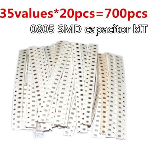 35values*20pcs=700pcs 0805 SMD capacitor kIT chip capacitor 1pf~10uf