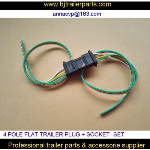 4 pole pin trailer socket, Flat trailer plug wiring harness kit