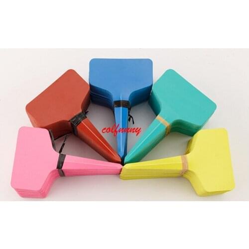 5000Pcs/lot 6x10cm Plastic Plant T-type Tags Markers Nursery Garden Decoration Tags for Plants Garden Supplies F060102