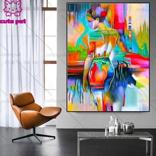 5D Diy Diamond Painting Abstract beauty human body art puzzle Cross Stitch Full drill Square Round Diamond Embroidery mosai