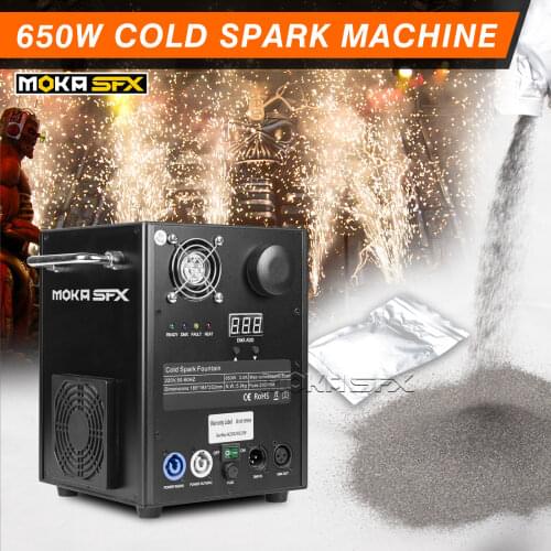 650W Cold Spark Machine DMX 512 Remote Control Spark Firework Machine Non-pyrotechnic Effect for Stage Wedding Show