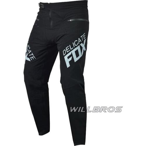 Delicate Fox Flexair Pants Mountain Bicycle Offroad Black Trousers Motorcycle Motorbike Motor Mx Dirt Bike Atv Off Road Utv Mens