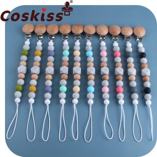 Coskiss Pacifier Clip Holder Soothie Teething Dummy Paci Baby Products Girl Boy Funny Silicone Teether Shower Gift Attache