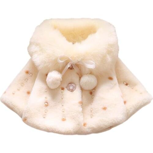 Cute baby girl coat solid fur collar Winter coat jacket for 1-3years baby girls little kids children thick outerwear clothing
