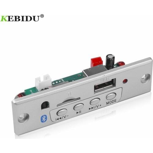 KEBIDU Bluetooth5.0 MP3 Decoding Board Module Wireless Car USB MP3 Player TF Card Slot / USB / FM / Remote Decoding Board Module
