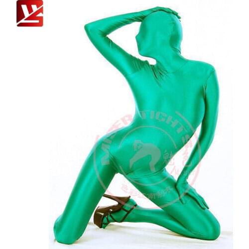 Porn Adult Lycra Zentai Suit Zipper Crotchless Fetish Tights Full Body Zentai Costumes Elastic Open Cortch Body Sexy Bodysuit