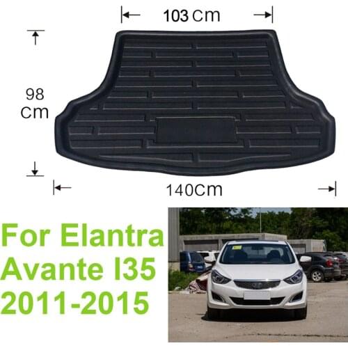 Tray Trunk Floor Carpet Mats For Elantra Avante I35 2011-2015 Auto Car Rear Boot Cargo Liner Carpets Pad Mat
