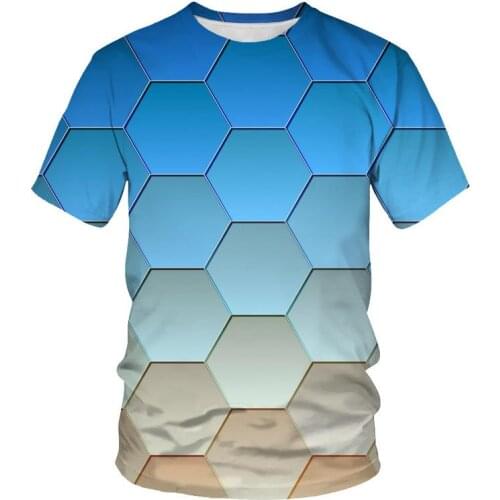 Summer Brand New Hot Mens T-shirt Trend 3d Digital Printing Short Sleeve Extreme Sports T-shirt Casual Top Sports Short Sleeve