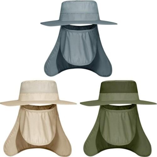 Summer Protective Chapeu Feminino Neck Cover Ear Flap UV Protection Men Women Sun Hats Sun Protection Fisherman Hat