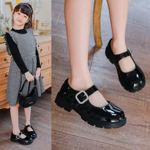 New Children Dress Leather Shoes Performance Dance Shoes Girld Moccasins Kids Princess Casual Breathable Flats Baby Toddler 03A