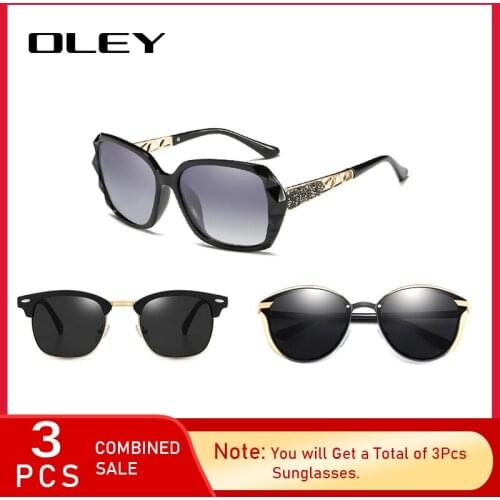 OLEY Women's Sunglasses Mirrored