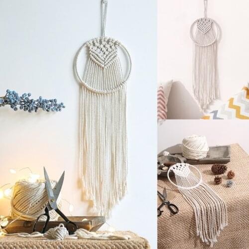 Bohemian Macrame Wall Hanging Tapestry Handmade Woven Fringe Tassels Garland Banner Window Curtain Panel Party Decor