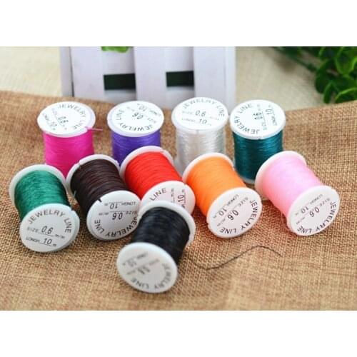 De Bijoux 10 Rolls 0.6mm Round Jewelry DIY Multi-colors Elastic Cord, Necklace & Bracelet Cord Jewelry Findings