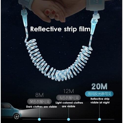 Reflective Baby Harness Anti Lost Wrist Link Kids Outdoor Walking Hand Belt Band Child Wristband Toddler Leash Safety Strap Rope