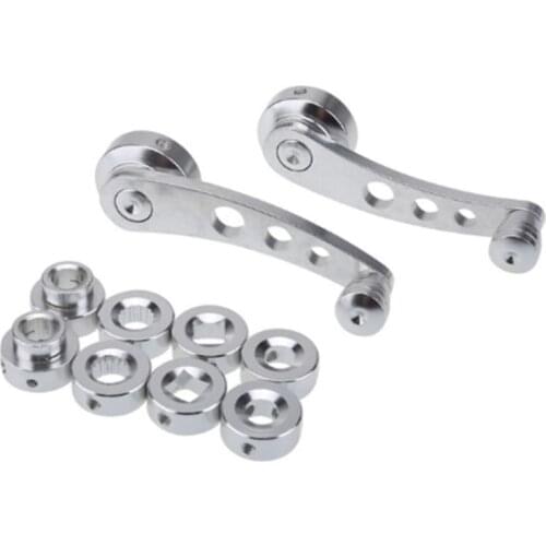 2 Pcs Universal Car Billet Aluminum Window Crank Handle Replacement Winder Truck Y4UA