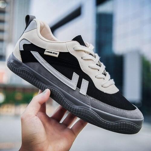 VastWave Welt Stitching Outsole Man Casual Shoes Sneakers Lace Up For Mens Leisure Shoes Comfortable Flat Loafers Canvas shoe