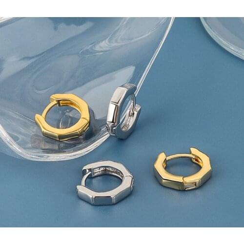 VENTFILLE 925 Sterling Silver Round shape Earrings For Women Simple Temperament Earring Korean Design Jewelry